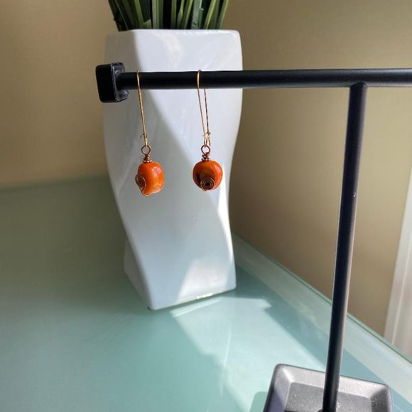 Coral Earrings with 14k Gold Filled Wire - Picture 3 of 3